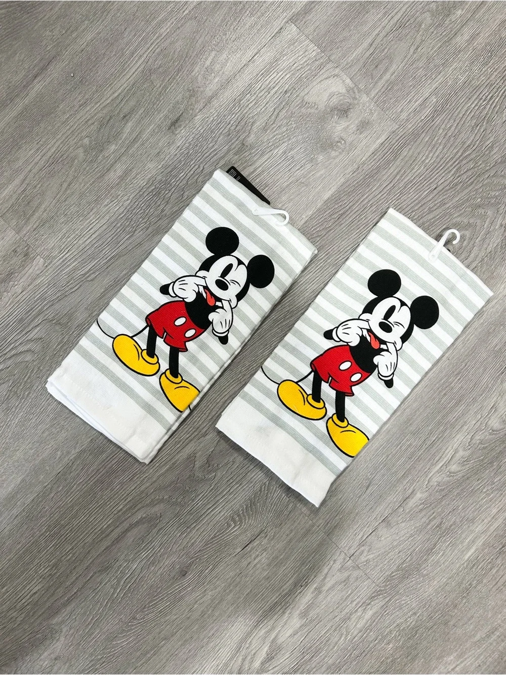 Disney Mickey Mouse Striped Bibs - White, Gray, Red, Yellow, Black